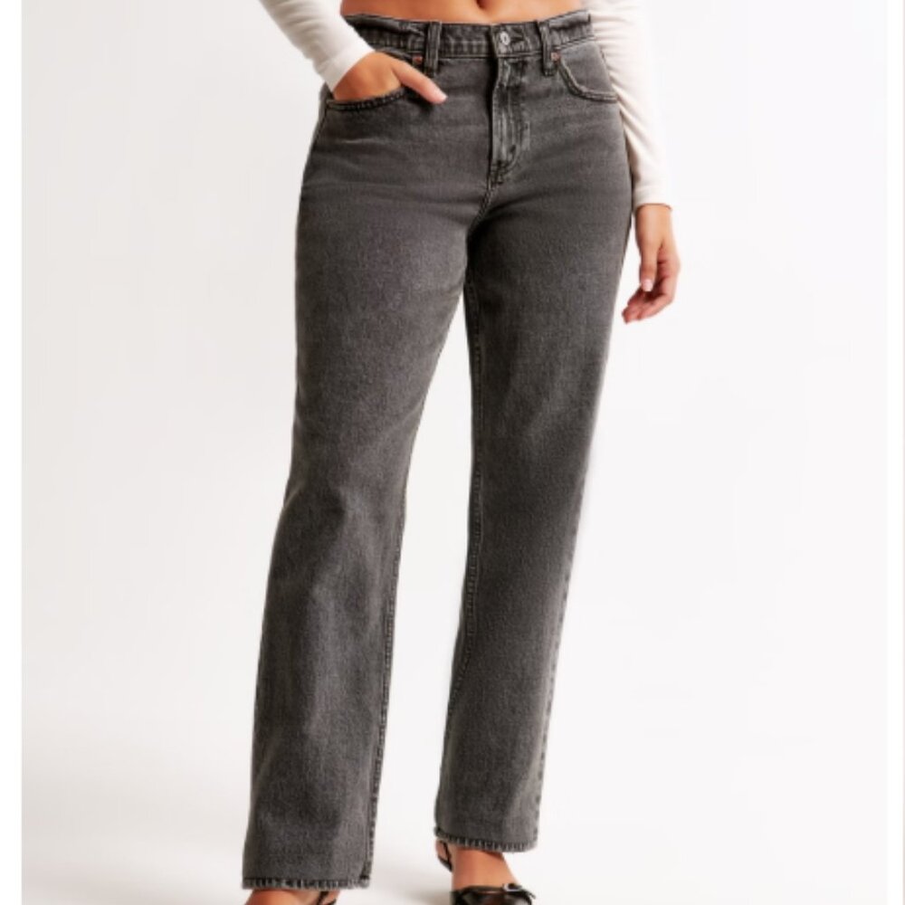 Abercrombie & Fitch 90s Straight Mid-Rise Jeans